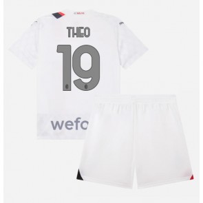 AC Milan Theo Hernandez #19 Dětské Venkovní dres komplet 2023-24 Krátký Rukáv (+ trenýrky)